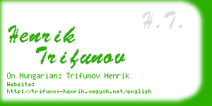 henrik trifunov business card